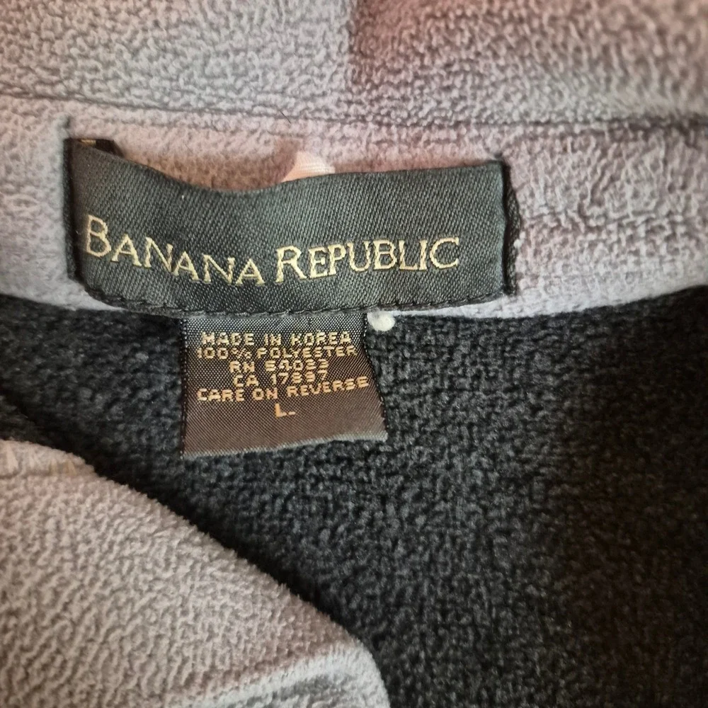 Banana Republic Mens Gray Fleece Button Up Shirt Jacket Shacket Size Large L